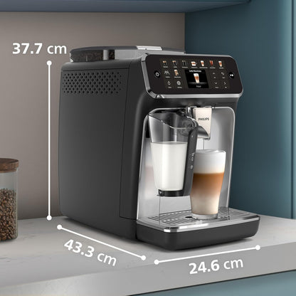 Philips 5500 Series Bean to Cup Coffee Machine – 20 Hot & Iced drinks, LatteGo Milk Frother, Fastest-to-Clean, 40% Quieter, Ceramic Grinder, Fully Automatic Espresso & Cappuccino maker – EP5546/70
